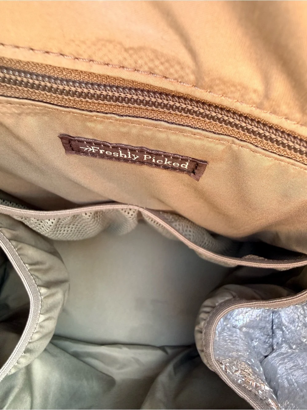 Freshly Picked Seoul Diaper Bag Backpack Neoprene Machine Washable on Olive